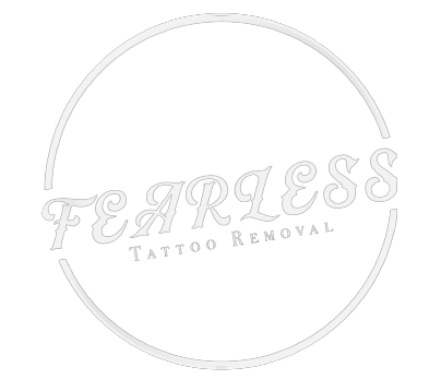 Fearless Tattoo Removal Logo in white