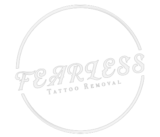 Fearless Tattoo Removal Logo in white